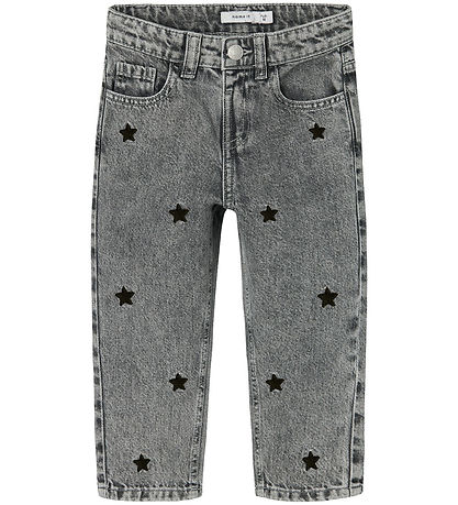 Name It Jeans - NmfBella Mamma - Medium+ Grey Gallaefni/Stjörnur Name It Jeans - NmfBella Mamma - Medium+ Grey Gallaefni/Stjörnur