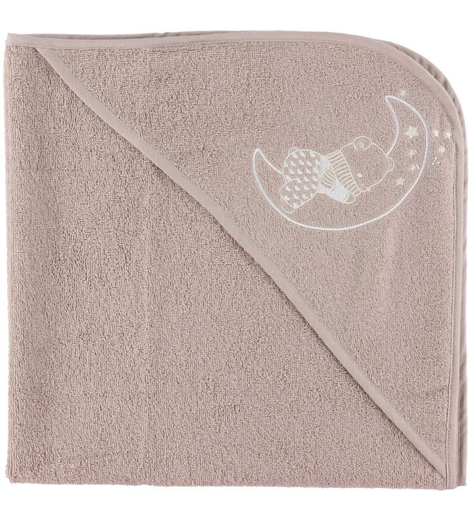 Nørgaard Madsens Babyhåndklæde – 100×100 cm – Beige m. Bamse