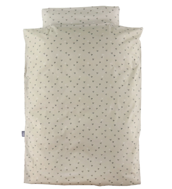 Nørgaard Madsens Sengestøj - Voksen - Beige m. Hjerter