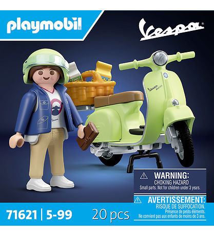 Playmobil Vespa - 1969 Vespa 150 Grøn - 71621 - 20 Dele Playmobil Vespa - 1969 Vespa 150 Grøn - 71621 - 20 Dele