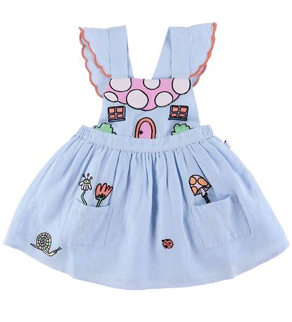 Stella McCartney Kids Spencer m. Bloomers - Lyseblå m. Broderi