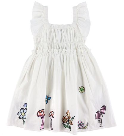 Stella McCartney Kids Kjole - Ivory m. Broderi