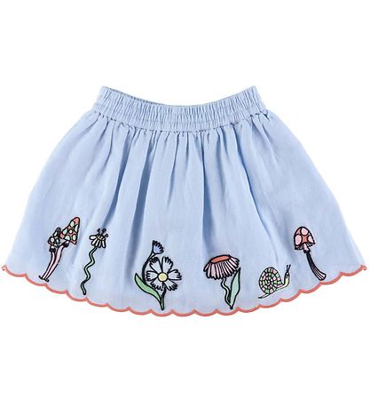 Stella McCartney Kids Nederdel - Lyseblå m. Broderi