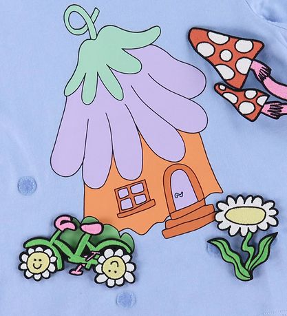 Stella McCartney Kids T-shirt - Lyseblå m. Patches