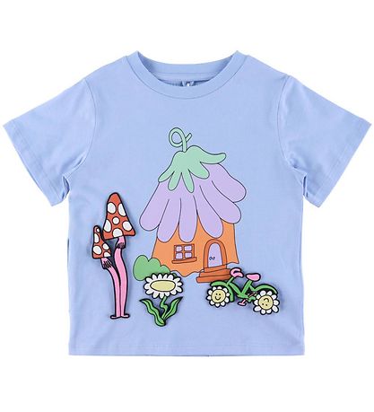 Stella McCartney Kids T-shirt - Lyseblå m. Patches Stella McCartney Kids T-shirt - Lyseblå m. Patches