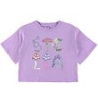Stella McCartney Kids T-shirt - Cropped - Lilla m. Bomster Stella McCartney Kids T-shirt - Cropped - Lilla m. Bomster