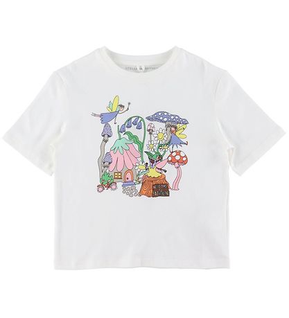 Stella McCartney Kids T-shirt - Ivory m. Print Stella McCartney Kids T-shirt - Ivory m. Print