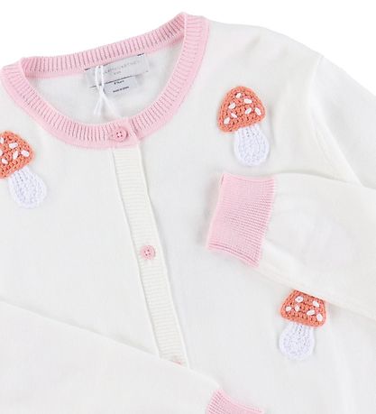Stella McCartney Kids Cardigan - Prjónað - Ivory/Bleikt