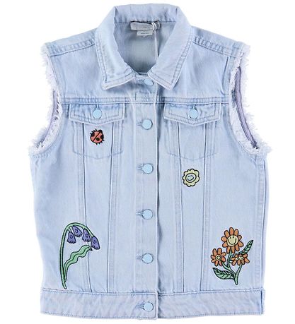 Stella McCartney Kids Denimvest - Lyseblå m. Broderi Stella McCartney Kids Denimvest - Lyseblå m. Broderi