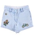 Stella McCartney Kids Denimshorts - Lyseblå m. Broderier Stella McCartney Kids Denimshorts - Lyseblå m. Broderier