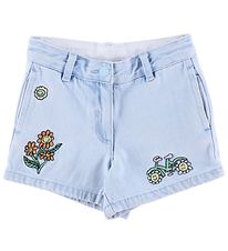 Stella McCartney Kids Denimshorts - Lyseblå m. Broderier Stella McCartney Kids Denimshorts - Lyseblå m. Broderier