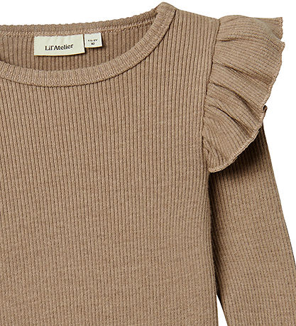 Lil Atelier Bluse - Rib - NmfSophia - Rugby Tan Lil Atelier Bluse - Rib - NmfSophia - Rugby Tan