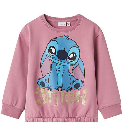 Name It Sweatshirt - NmfNyra - Disney Stitch - Mauve Orchid m. P Name It Sweatshirt - NmfNyra - Disney Stitch - Mauve Orchid m. P