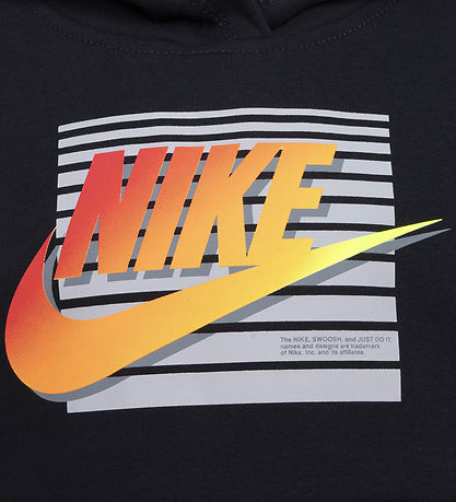 Nike Sweatsæt - Sort m. Orange