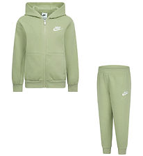 Nike Sweatsæt - Oil Green m. Hvid Nike Sweatsæt - Oil Green m. Hvid
