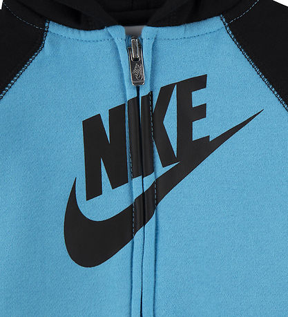 Nike Sweatsæt m. T-shirt - Baltic Blue/Sort