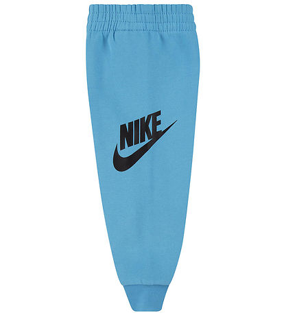 Nike Sweatsæt m. T-shirt - Baltic Blue/Sort