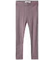 Name It Leggings - Noos - NmfJulia - Elderberry m. Hulmønster