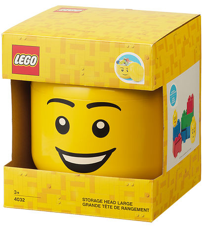 LEGO® Storage Opbevaringsboks - Stor - Hoved - 27 cm - Dreng