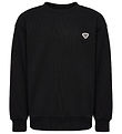 Hummel Sweatshirt - hmlJR Loose Crewneck - Sort m. Logo Hummel Sweatshirt - hmlJR Loose Crewneck - Sort m. Logo