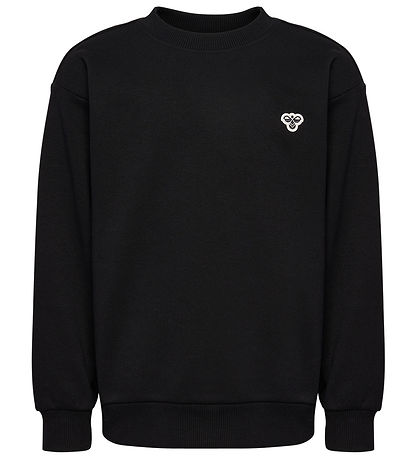 Hummel Sweatshirt - hmlJR Loose Crewneck - Sort m. Logo Hummel Sweatshirt - hmlJR Loose Crewneck - Sort m. Logo
