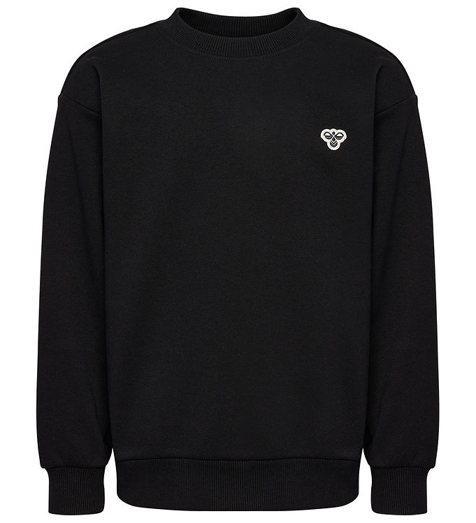 Hummel Sweatshirt - hmlJR Loose Crewneck - Sort m. Logo