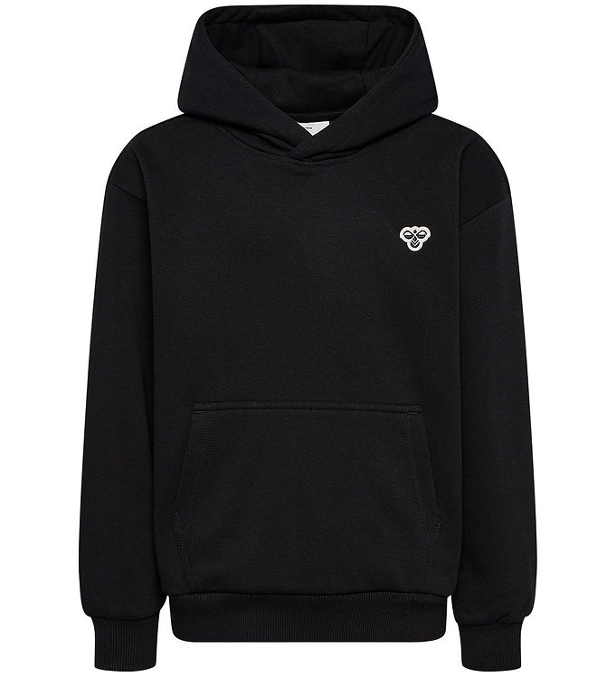 Hummel Hættetrøje - hmlJR Loose Hoodie - Sort m. Logo