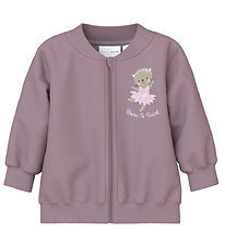 Name It Cardigan - NbfVrillie - Elderberry/Cat Ballerina Name It Cardigan - NbfVrillie - Elderberry/Cat Ballerina