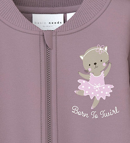 Name It Cardigan - NbfVrillie - Elderberry/Cat Ballerina Name It Cardigan - NbfVrillie - Elderberry/Cat Ballerina