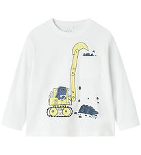 Name It Bluse - NmmVillian - Bright White/Tractor Dino Name It Bluse - NmmVillian - Bright White/Tractor Dino