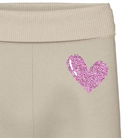 Name It Sweatpants - NbfVrillie - Summer Sand/Hearts Name It Sweatpants - NbfVrillie - Summer Sand/Hearts