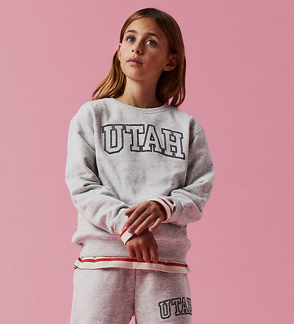 Name It Sweatshirt - NkfTaloy - Light Grey Melange m. Print