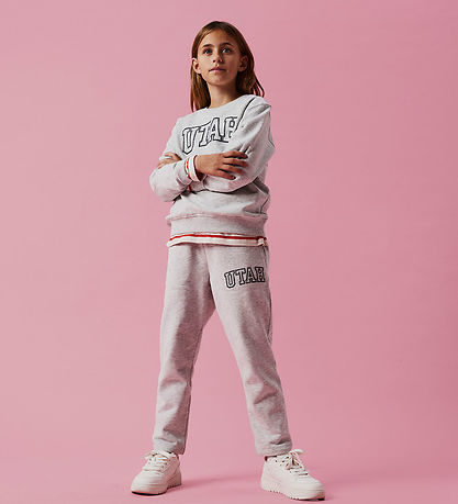 Name It Sweatshirt - NkfTaloy - Light Grey Melange m. Print