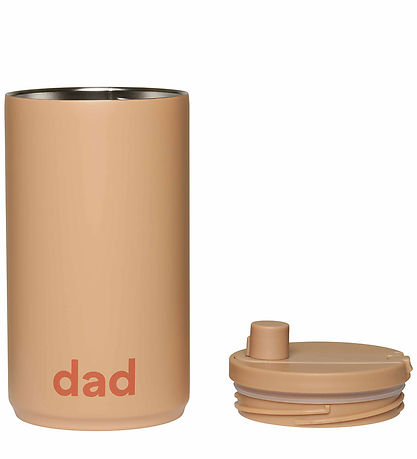 Design Letters Termokop - Travel - 350 ml - Beige m. Dad  Design Letters Termokop - Travel - 350 ml - Beige m. Dad