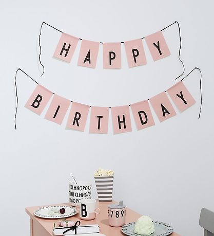 Design Letters Flagranke - 2 flag i 1 - 11x16 cm - Pink