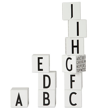 Design Letters Træklodser - A-Z - Hvid m. Alfabet Design Letters Træklodser - A-Z - Hvid m. Alfabet