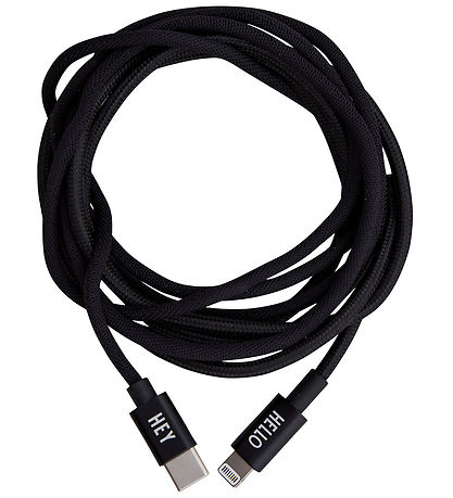 Design Letters Opladerkabel - iPhone - USB-C/Lightning - Sort