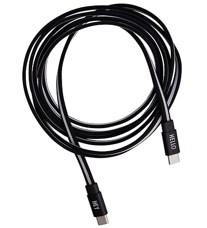 Design Letters Opladerkabel - Android/Apple - USB-C - Sort/Hvid