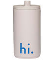 Design Letters Termokop - Travel - 350 ml - Beige m. Hi Design Letters Termokop - Travel - 350 ml - Beige m. Hi
