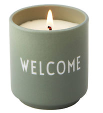 Design Letters Duftlys - Fresh Flowers & Citrus - Grøn m. Welcom Design Letters Duftlys - Fresh Flowers & Citrus - Grøn m. Welcom