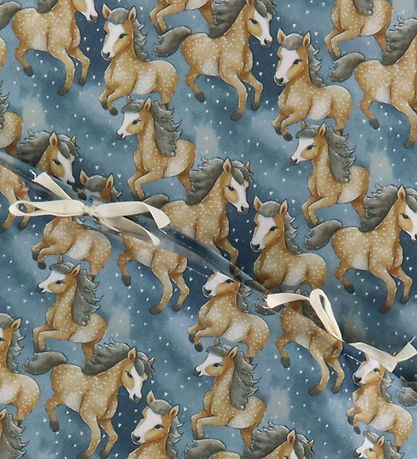 Nørgaard Madsens Sengetøj - Junior - Blå m. Heste