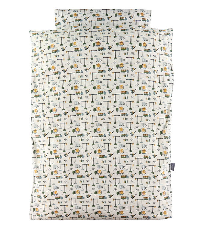 Nørgaard Madsens Sengetøj - Voksen - Hvid m. Arbejdsmaskiner