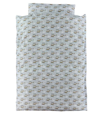 Nørgaard Madsens Sengetøj - Junior - Grå m. Helikopter Nørgaard Madsens Sengetøj - Junior - Grå m. Helikopter