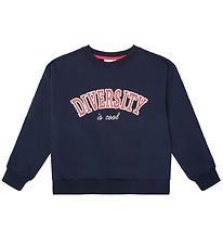 The New Sweatshirt - TnLadina - Navy Blazer m. Rød The New Sweatshirt - TnLadina - Navy Blazer m. Rød