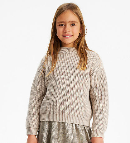 The New Bluse - TnLuck - Strik - Oatmeal Melange The New Bluse - TnLuck - Strik - Oatmeal Melange