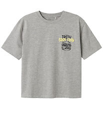 Name It T-shirt - NkmTibilbo - Grey Melange m. Print Name It T-shirt - NkmTibilbo - Grey Melange m. Print