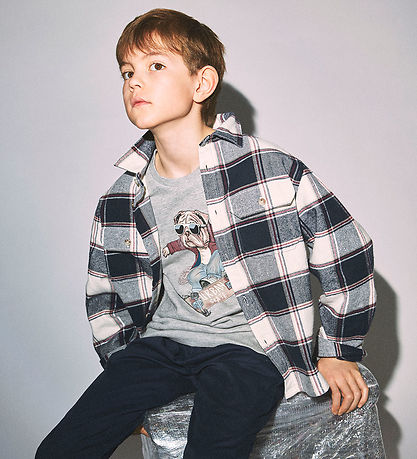 Name It Sweatshirt - NkmTehogo - Grey Melange m. Print Name It Sweatshirt - NkmTehogo - Grey Melange m. Print