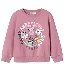 Name It Sweatshirt - NmfNira Bluey - Mauve Orchid m. Print Name It Sweatshirt - NmfNira Bluey - Mauve Orchid m. Print