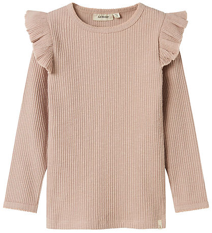 Lil' Atelier Bluse - Rib - NmfRaja - Shadow Gray Lil' Atelier Bluse - Rib - NmfRaja - Shadow Gray