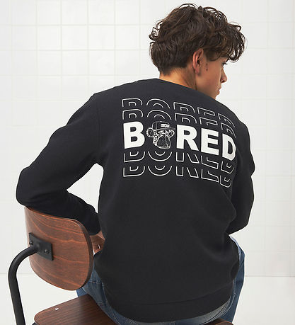 LMTD Sweatshirt - NlmAbrosso BoredOFD - Sort m. Print